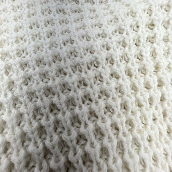 Oliver by Escio Asymmetric Cardigan Sweater Ivory Chunky Knit Size Small - Picture 4 of 5